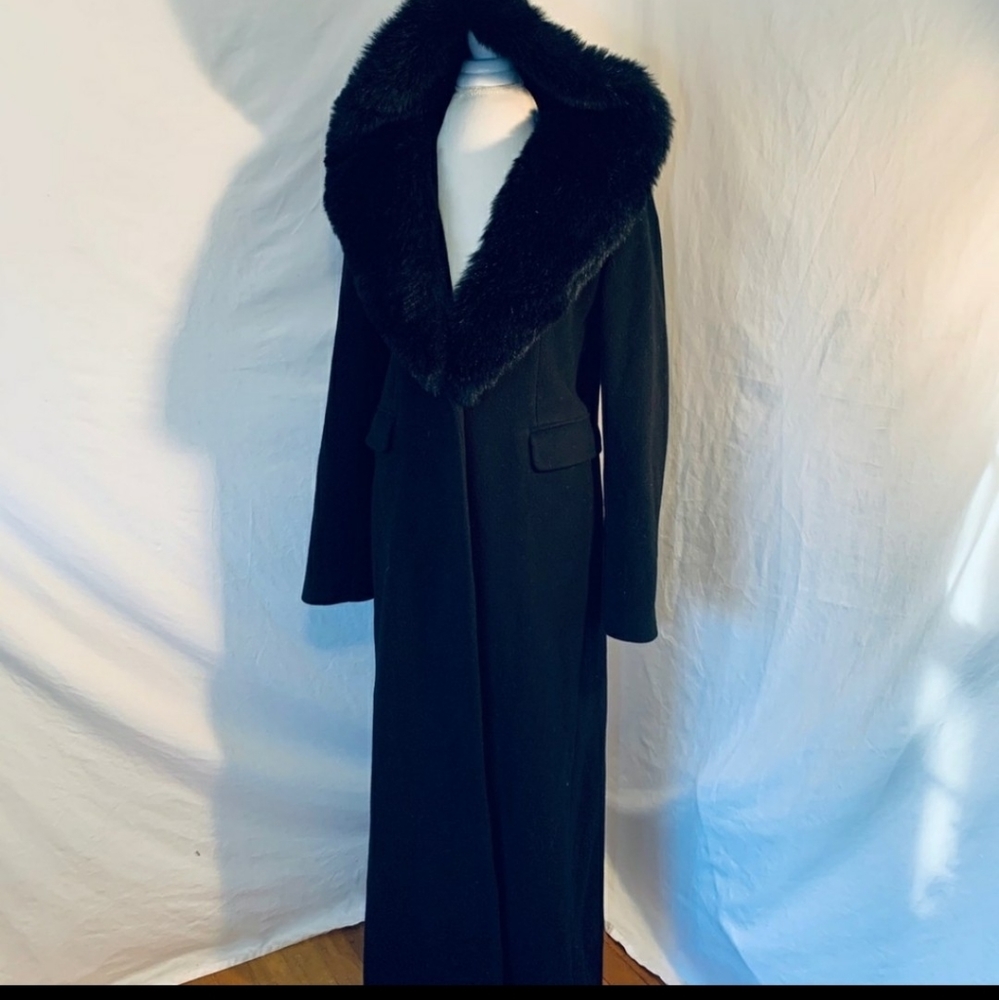 Black wool winter Coat